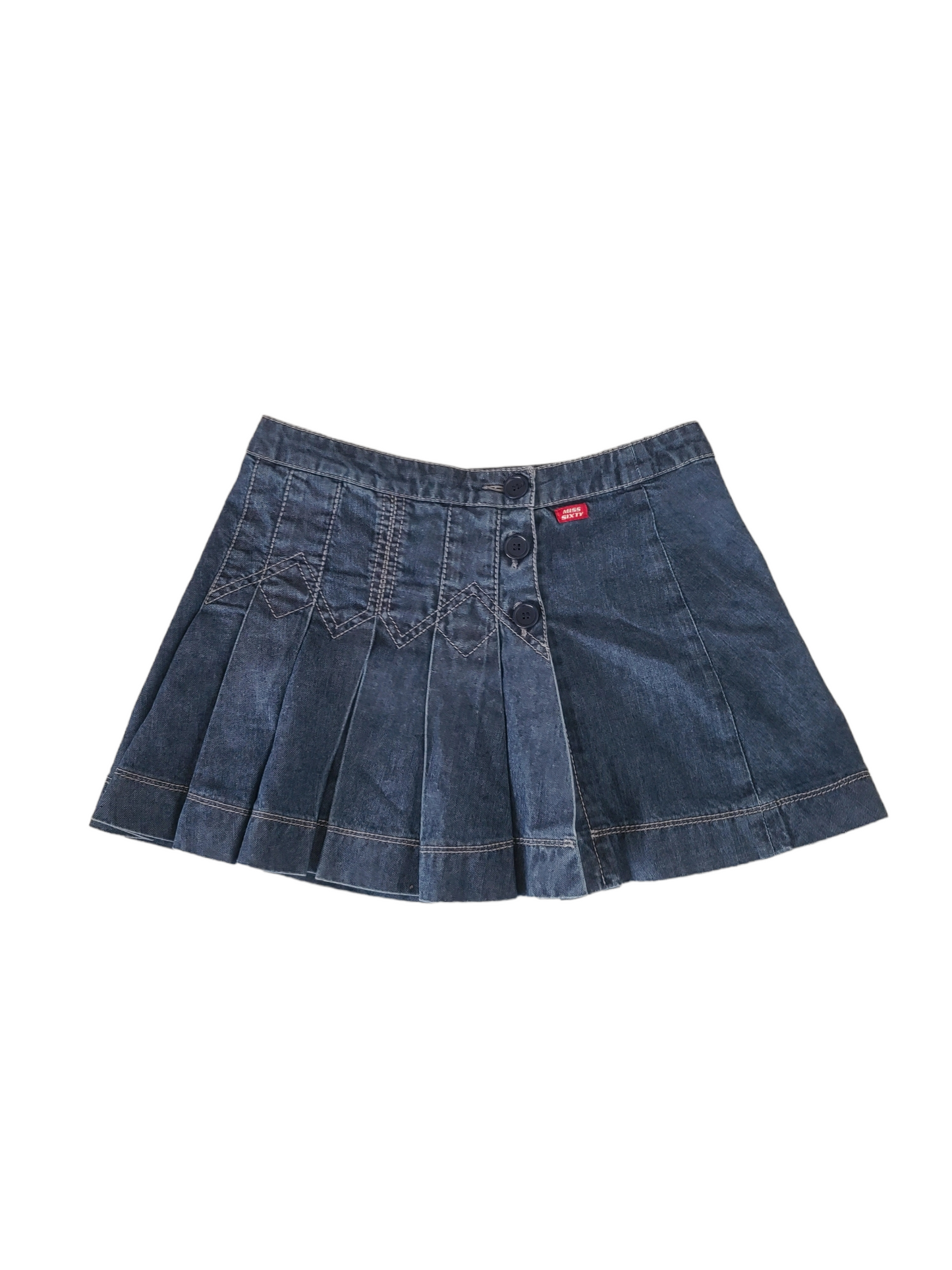 Miss Sixty denim pleated skirt