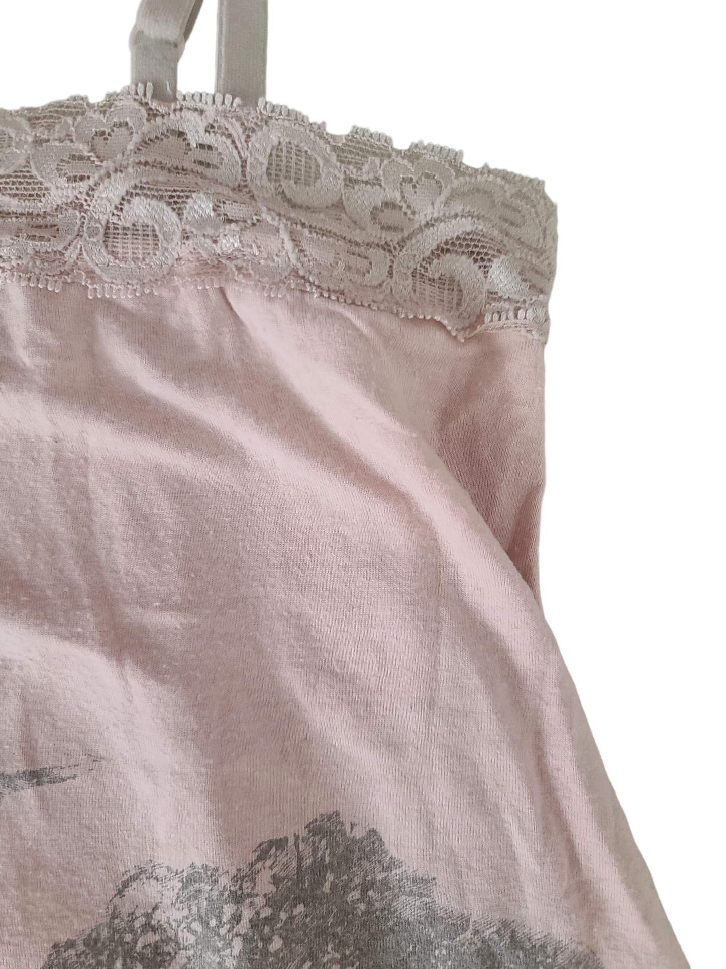 Coquette pink lace y2k cami top