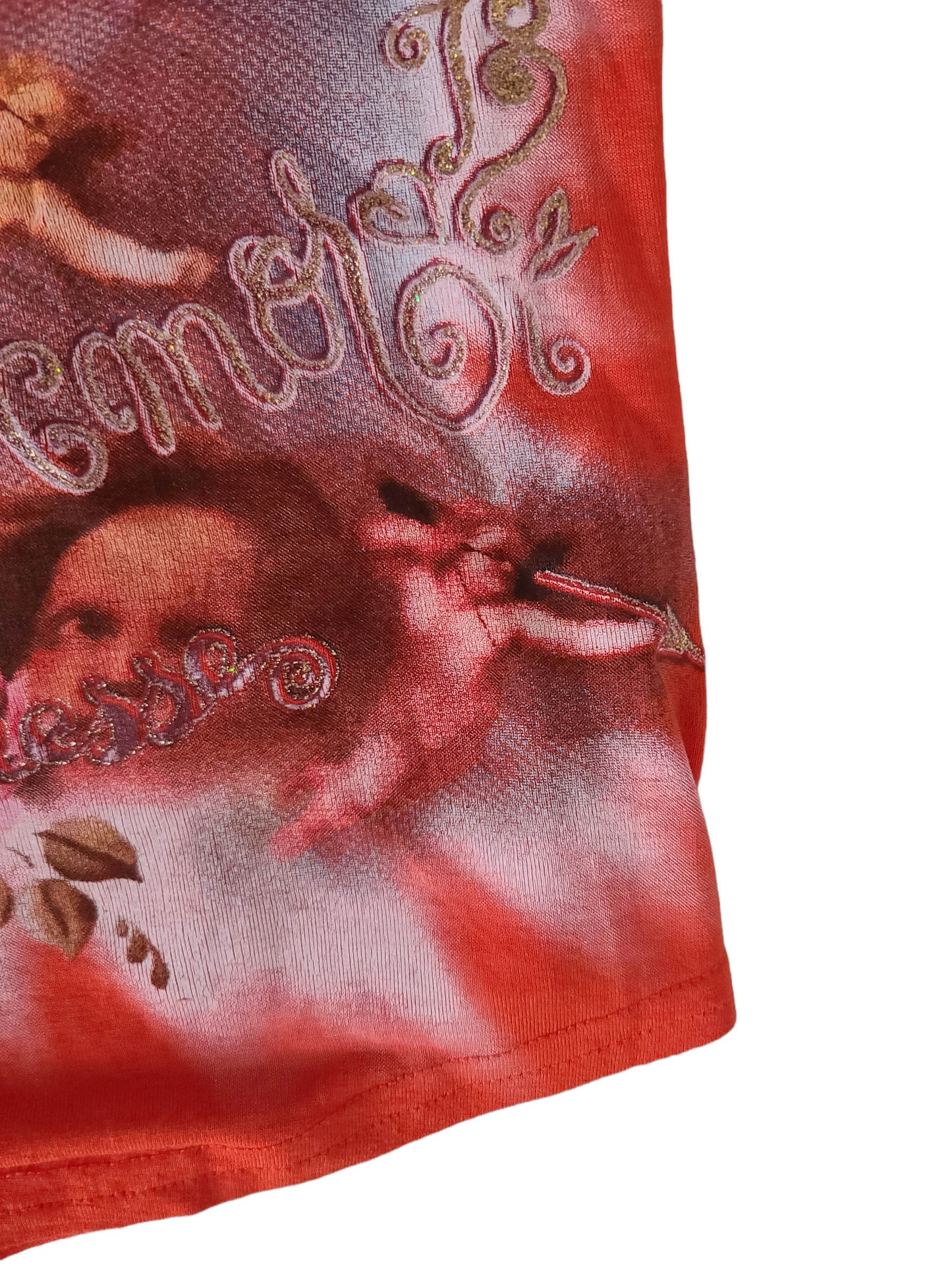 Y2k printed angelcore top