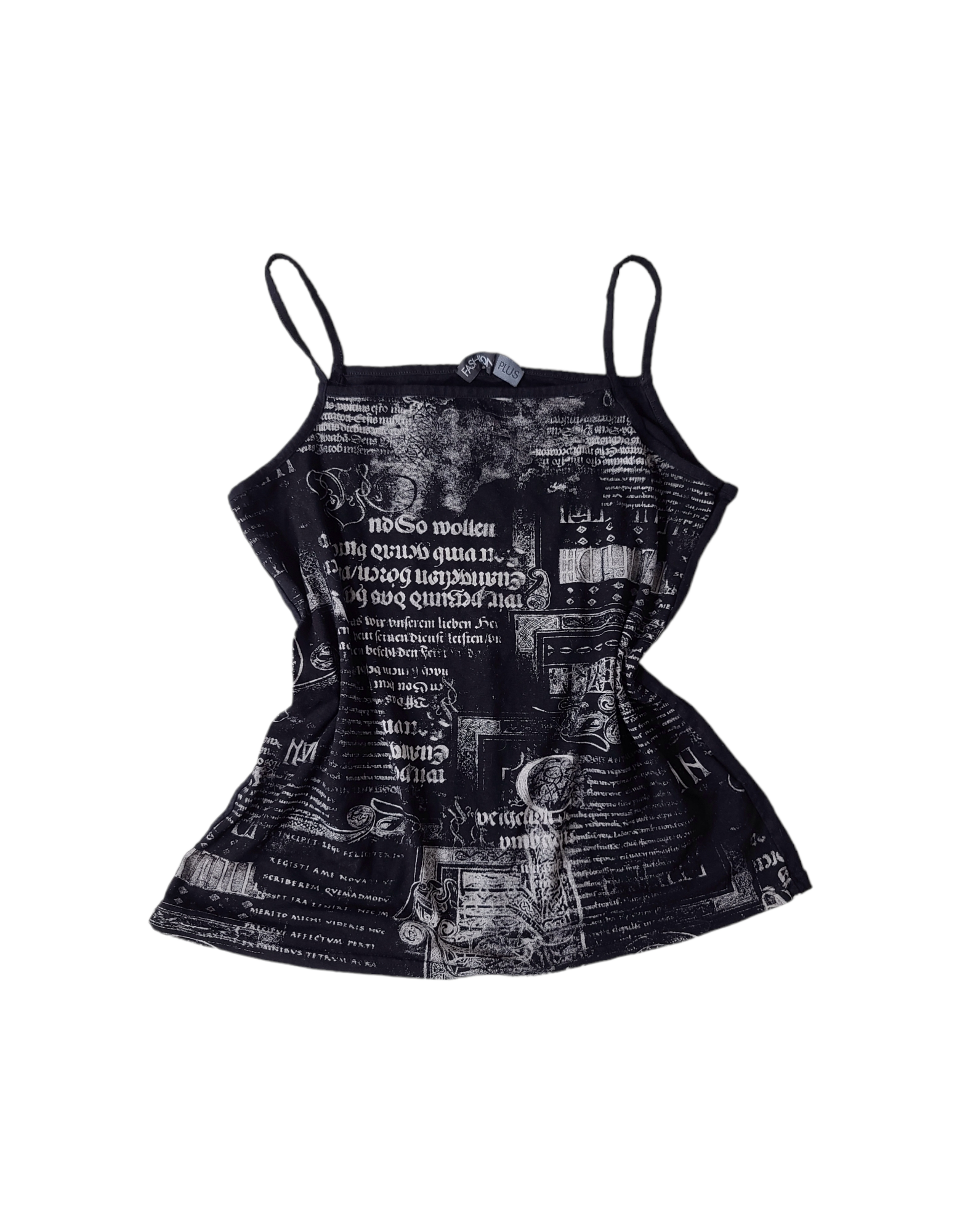 Emo gothic y2k printed top vintage grunge 