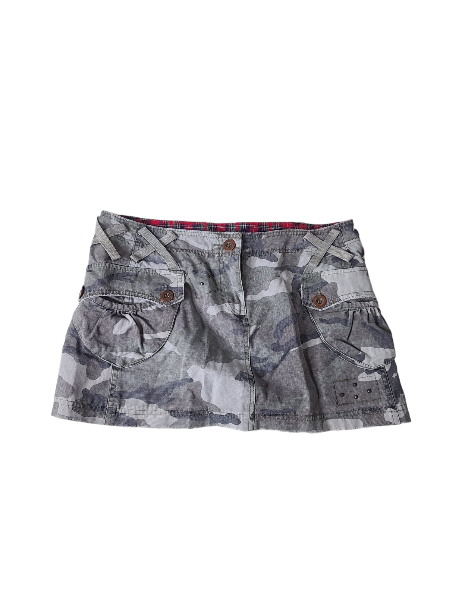 Military grunge mini skirt y2k cargo vintage khaki