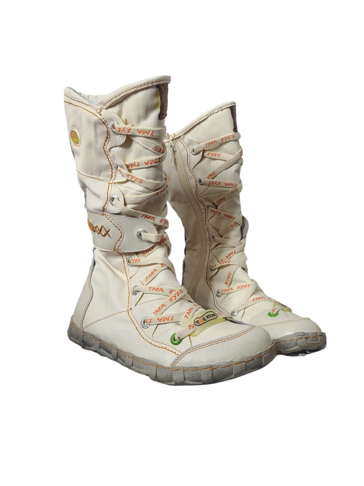 Maximalist rave y2k cybery2k futuristic lace up biker harajuku archive boots