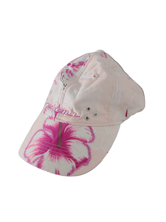 90s hibiscus printed vintage beachwear cap