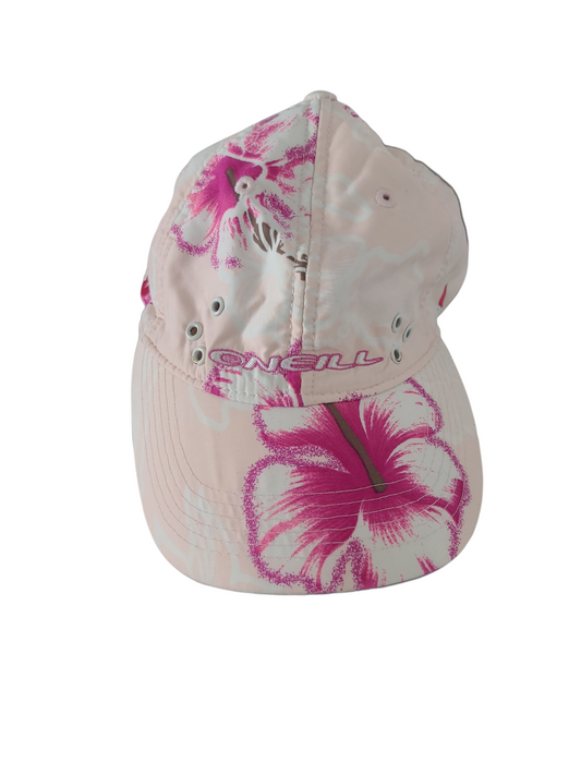 90s pink hibiscus cap