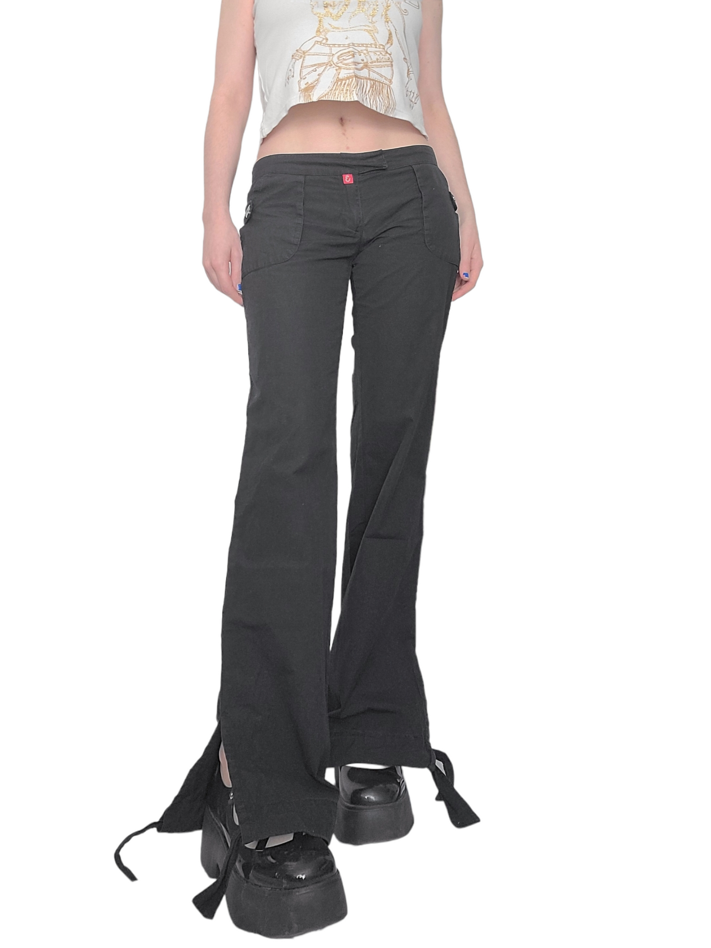 90s cargo black pants