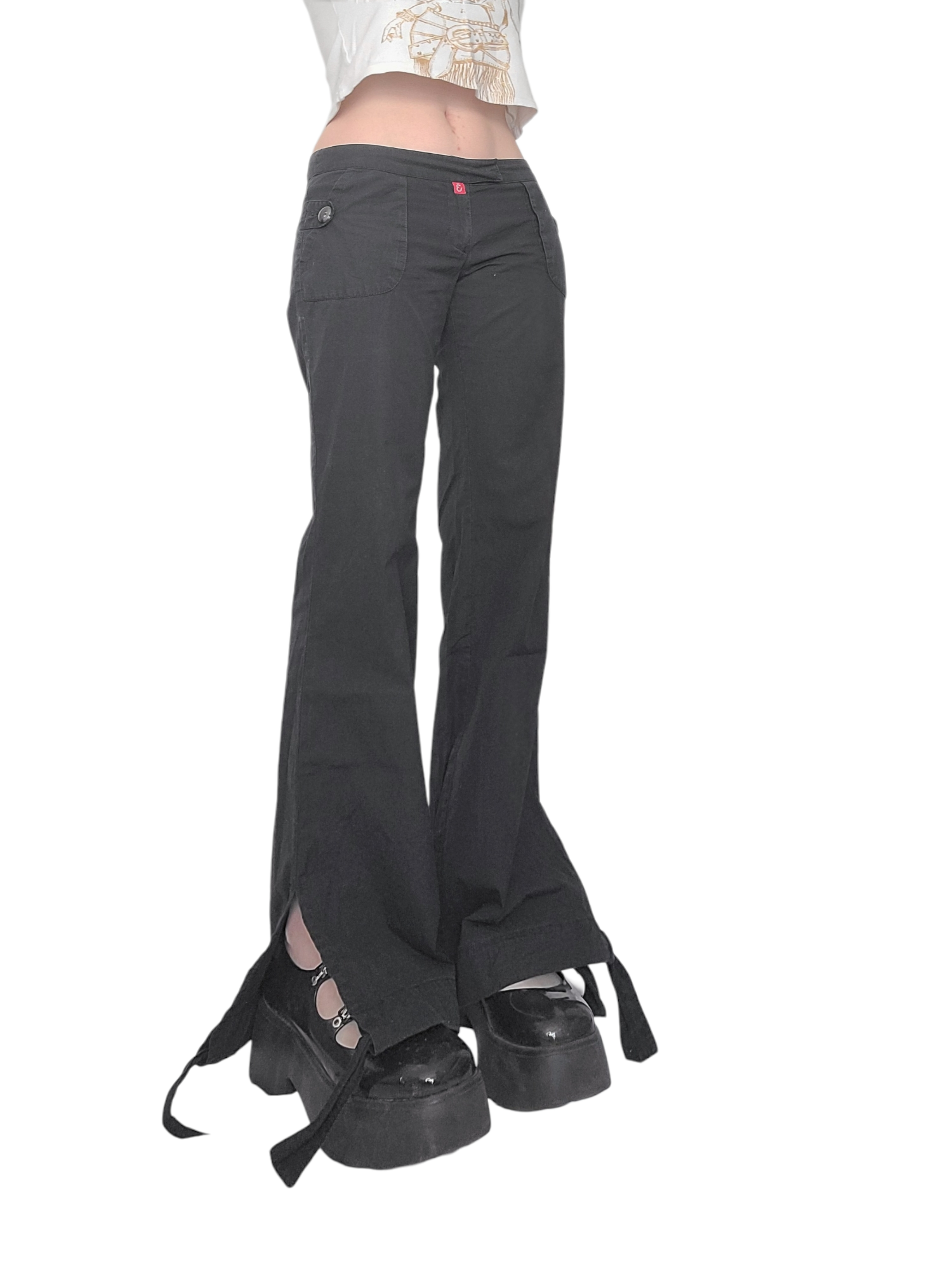 Low waist 90s vintage grunge overpants black 