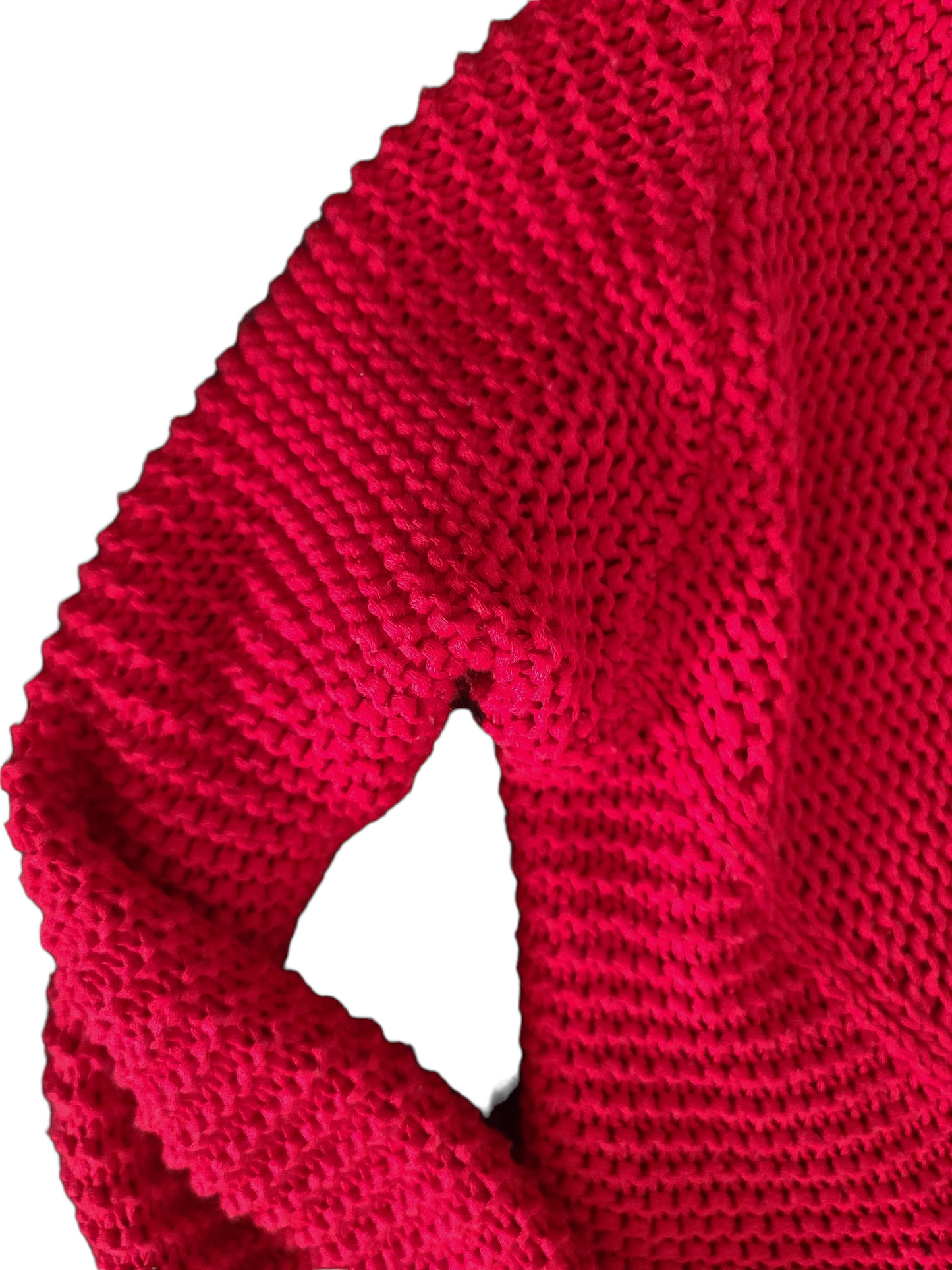 Y2k red crochet cardigan