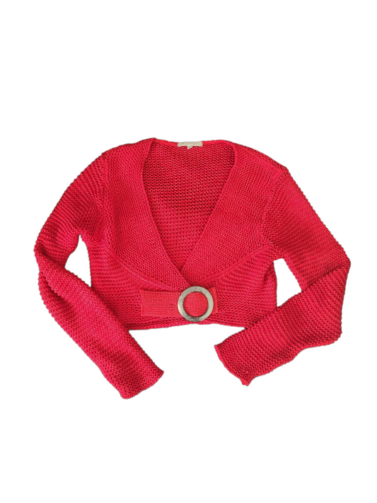 Red crochet y2k cardigan 