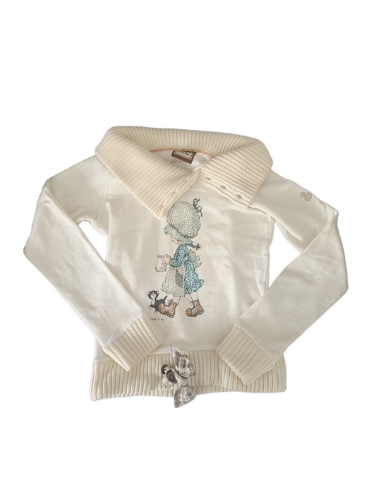 Cottagecore vintage downtown coquette kawaii archive 2000 y2k sweater strass