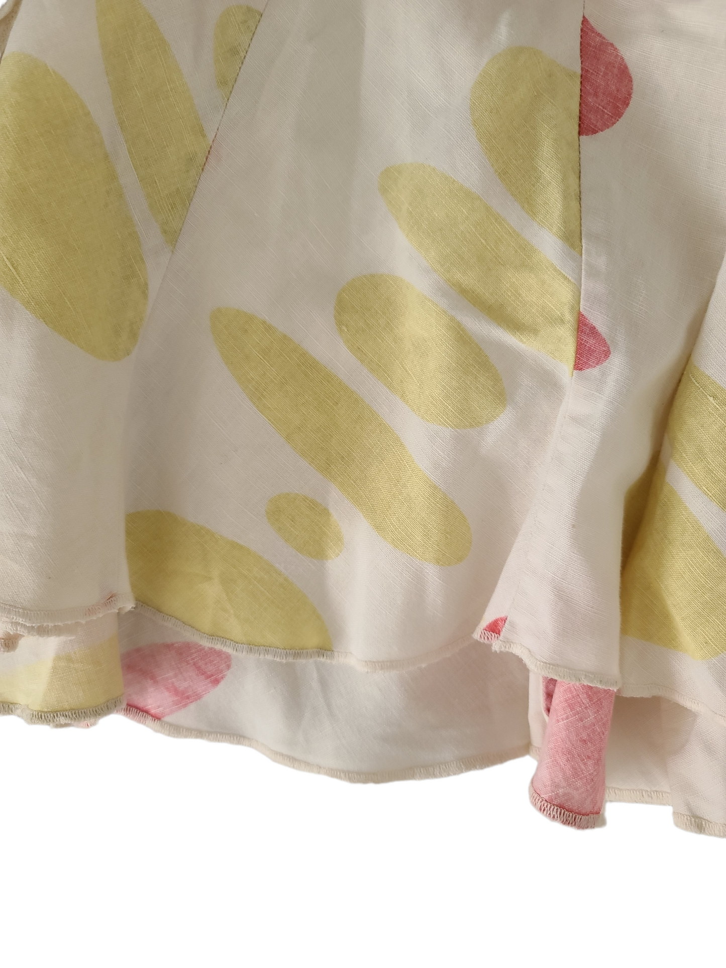 90s vintage flowers asymmetric zip skirt