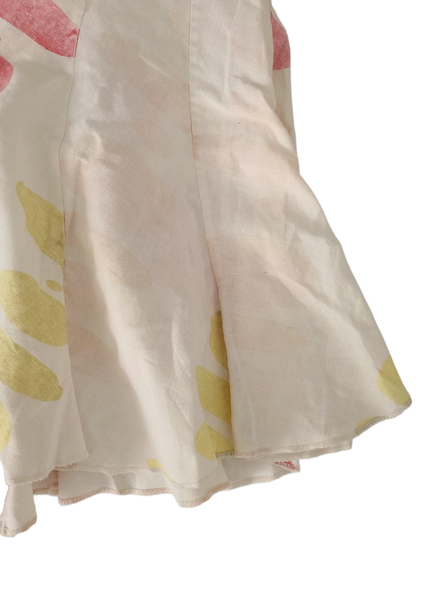 90s vintage flowers asymmetric zip skirt