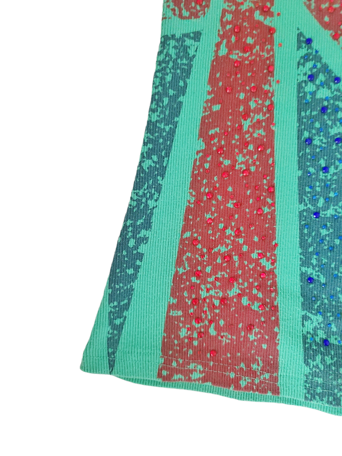 Y2k vintage rhinestone printed UK flag
