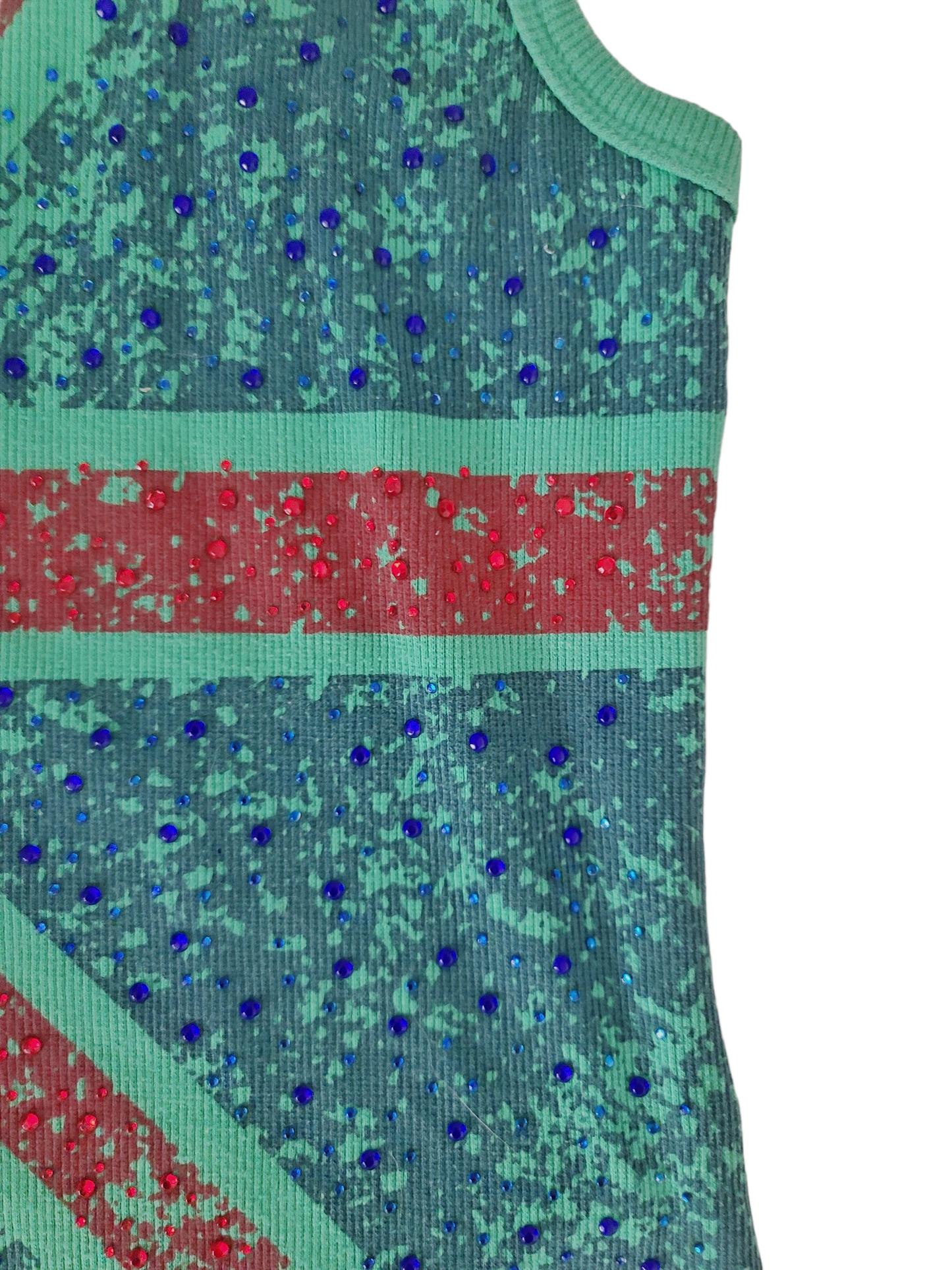 Y2k vintage rhinestone printed UK flag