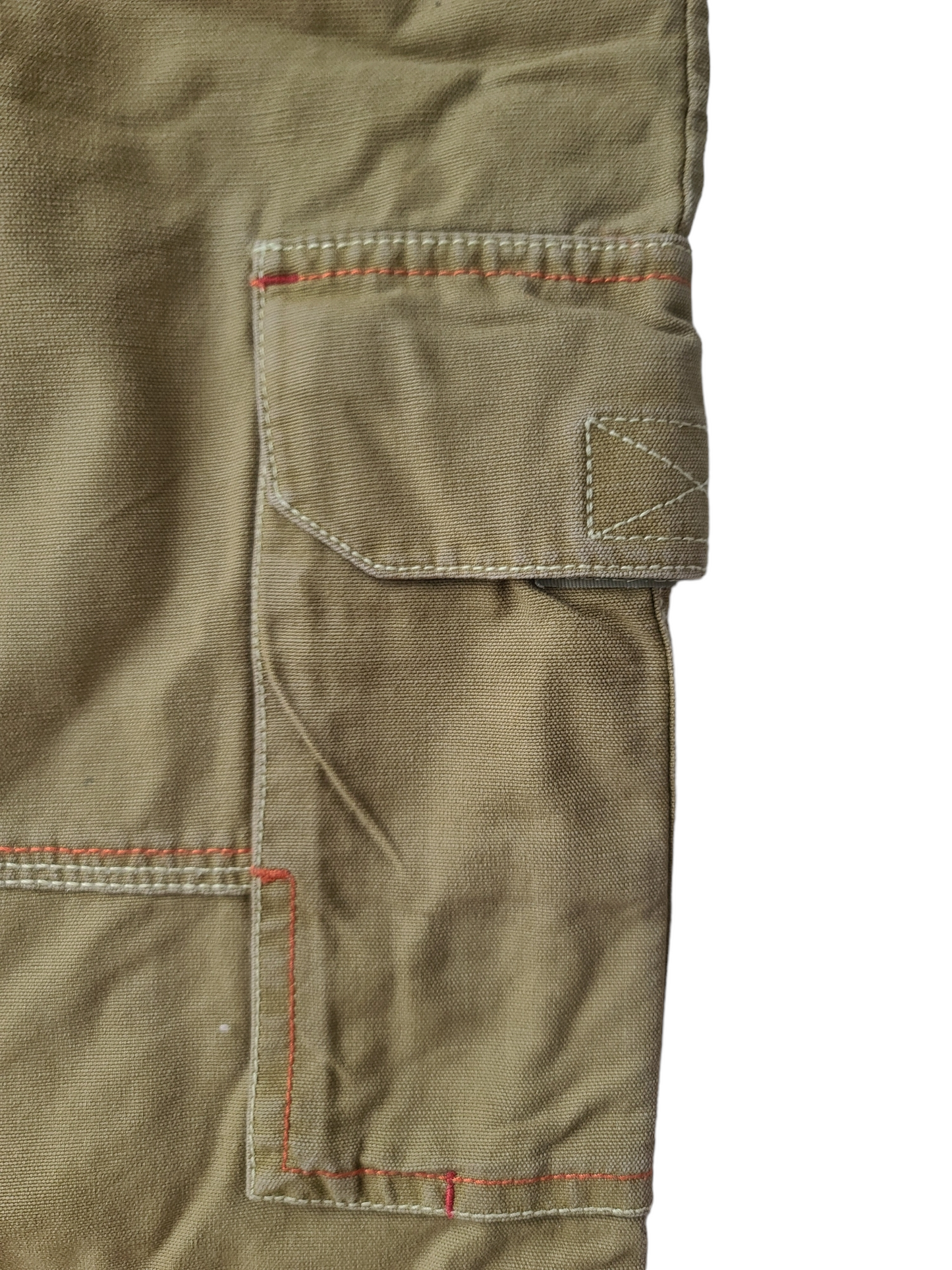 90s denim cargo khaki jort