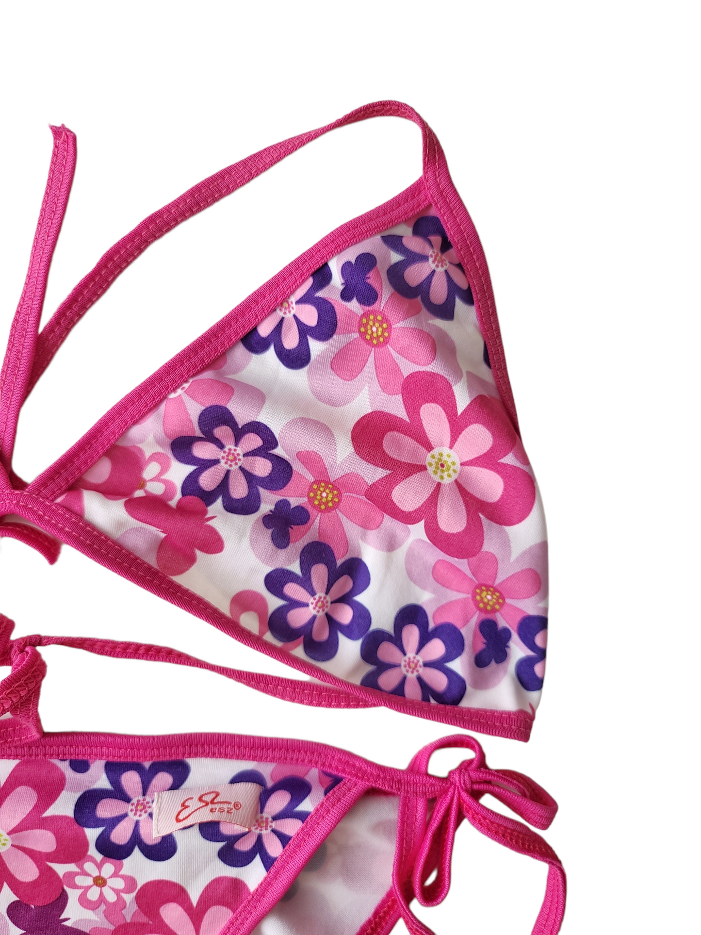 Y2k pink flowers swimsuit