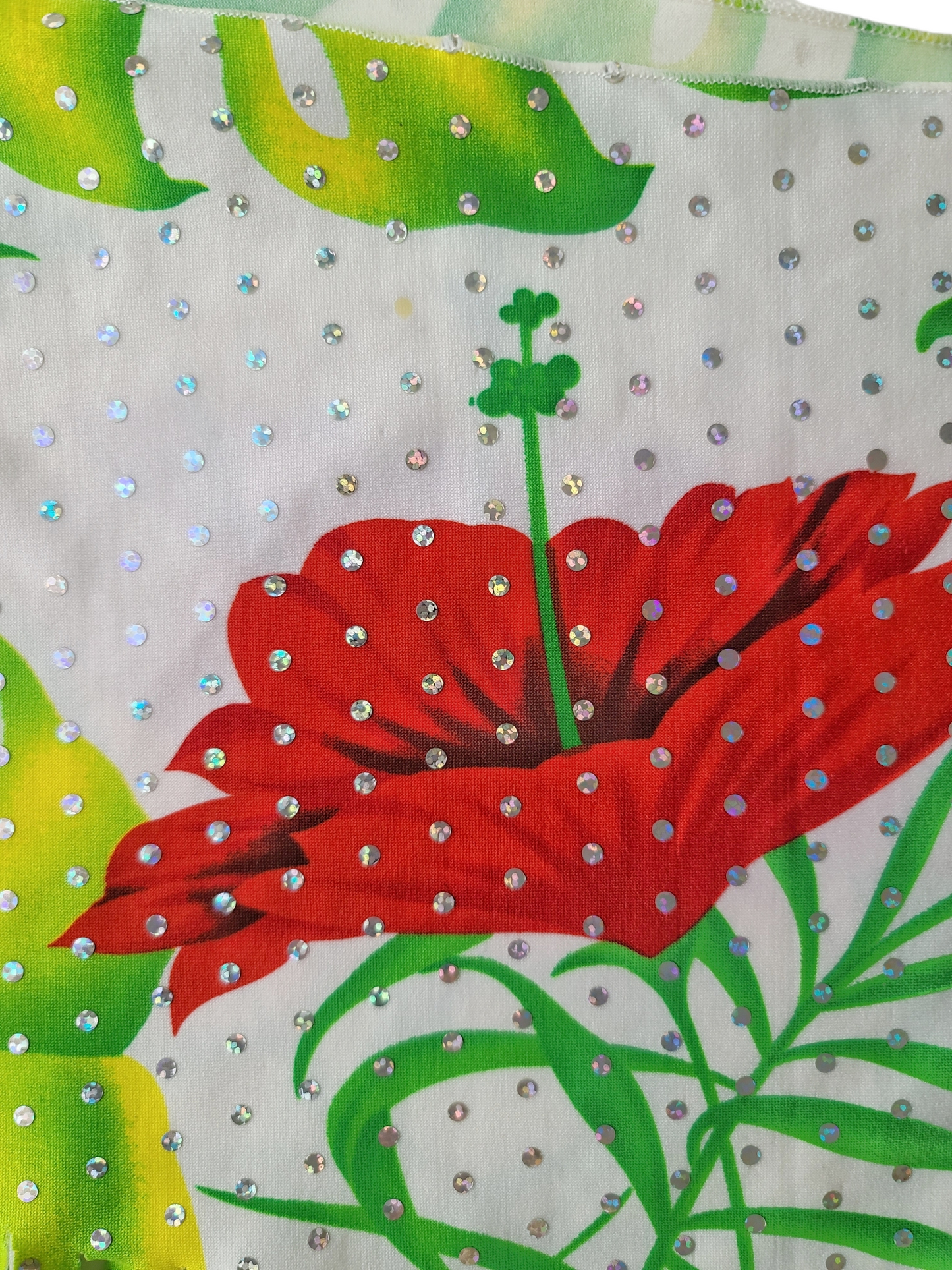 Y2k asymmetric beachwear flowers belt