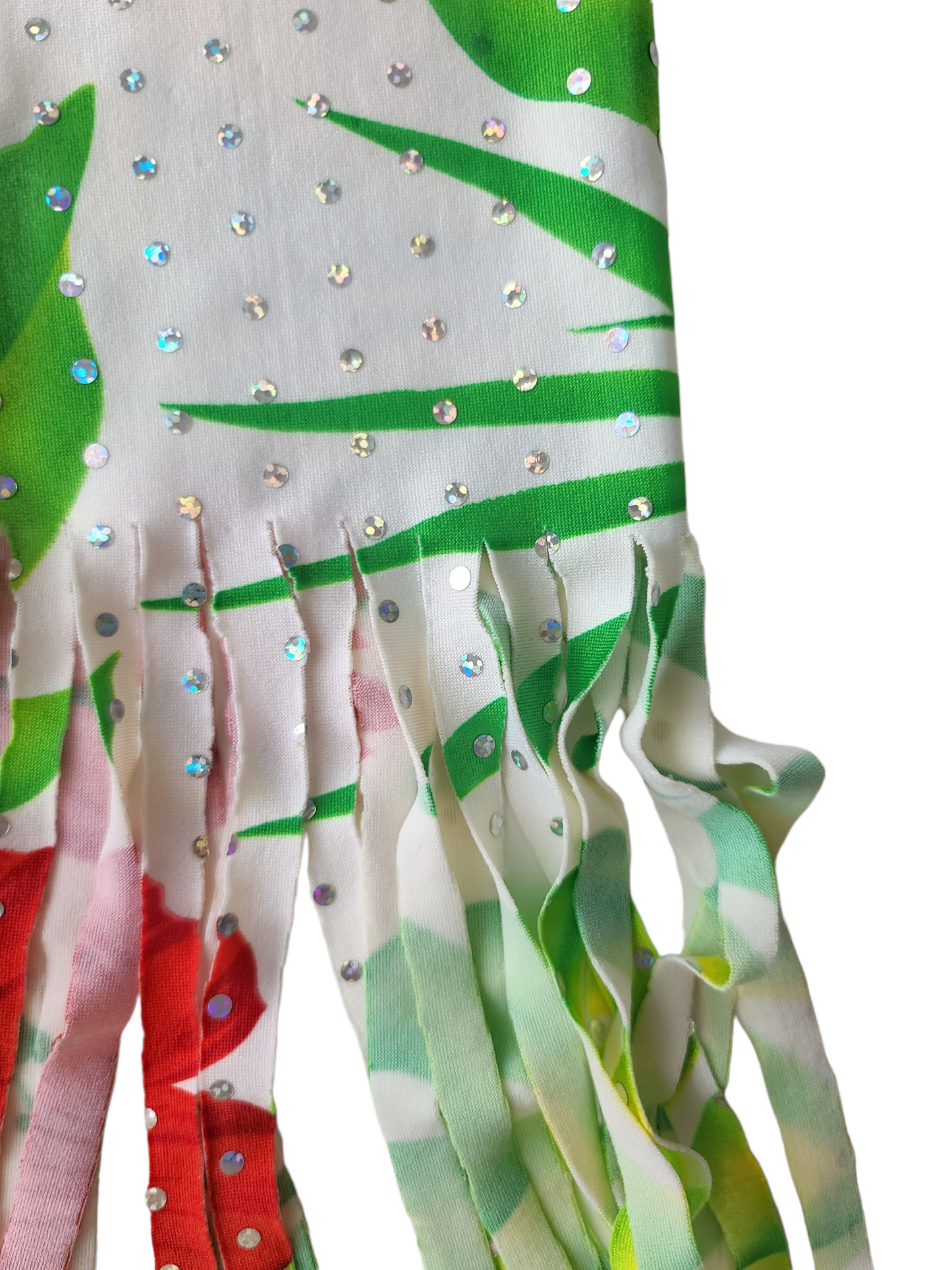 Y2k asymmetric beachwear flowers belt