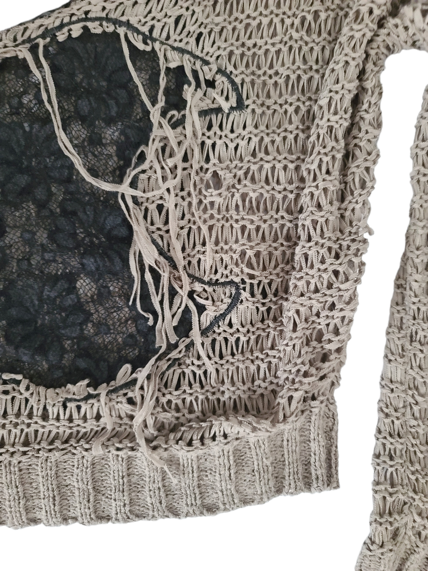 Y2k vintage crochet lace sweater