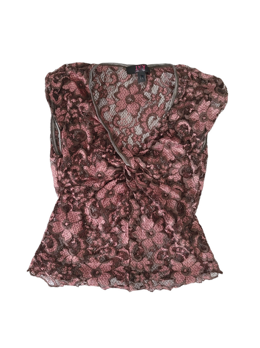 Y2k flirty lace top