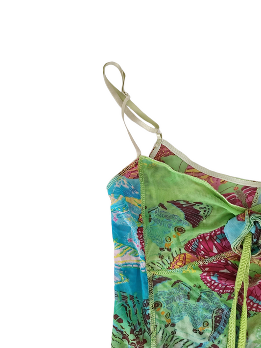 Y2k asymetric mesh fairy top - zimfriperie