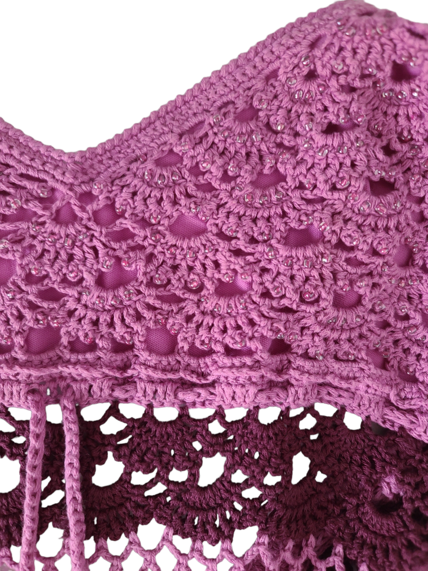 Y2k crochet fairy backless top