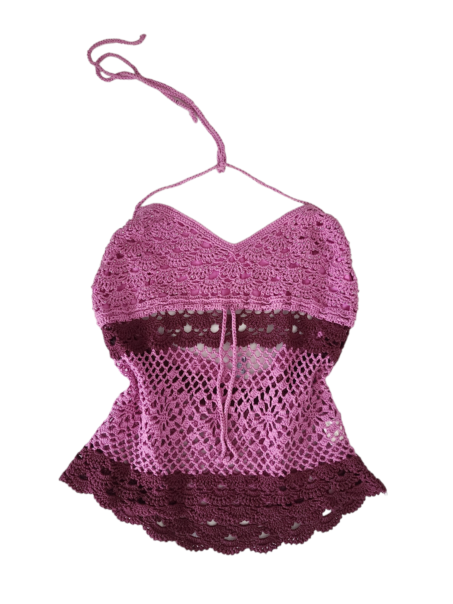 Y2k crochet fairy backless top - zimfriperie