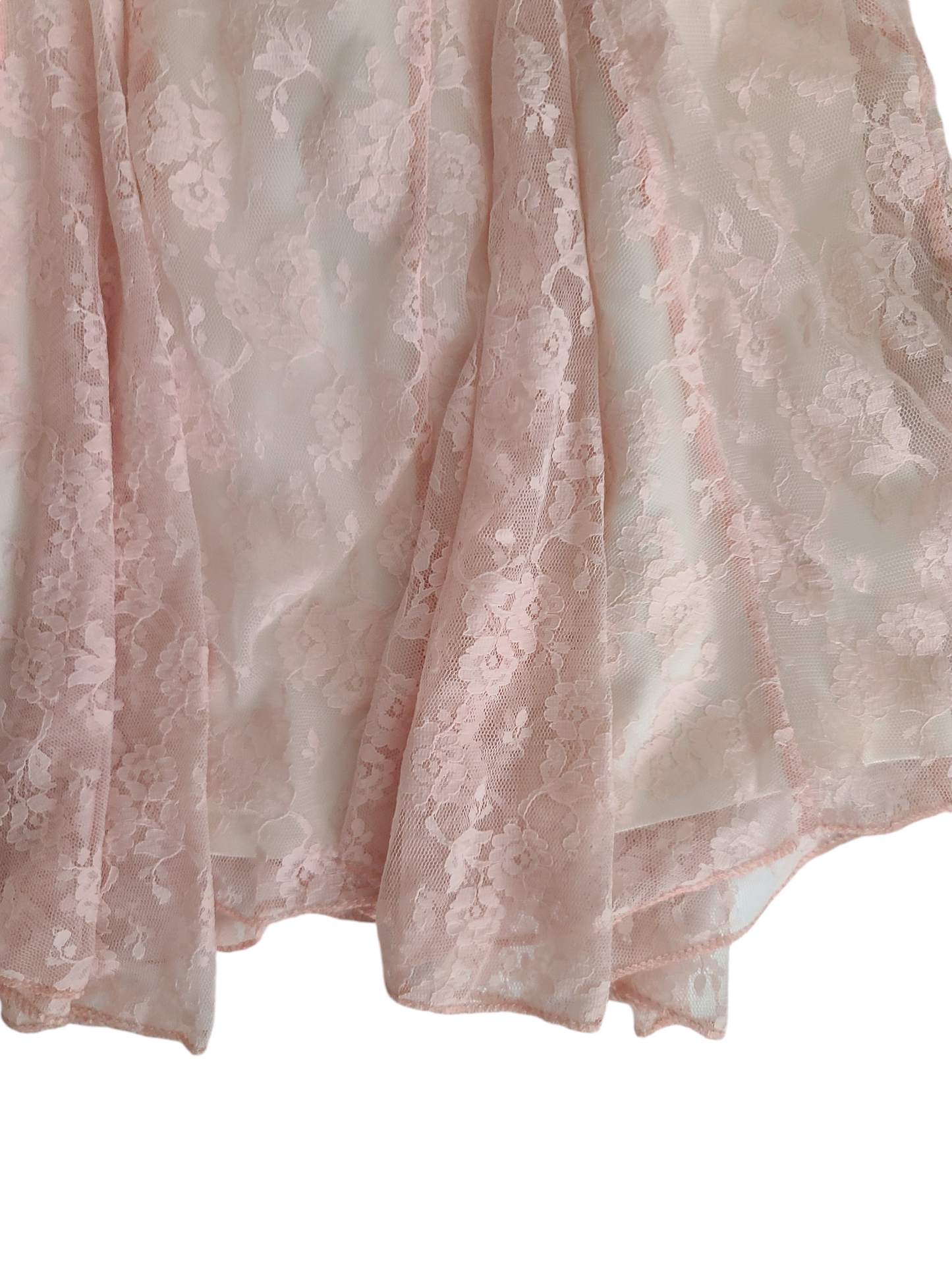 Y2k vintage coquette lace pink skirt