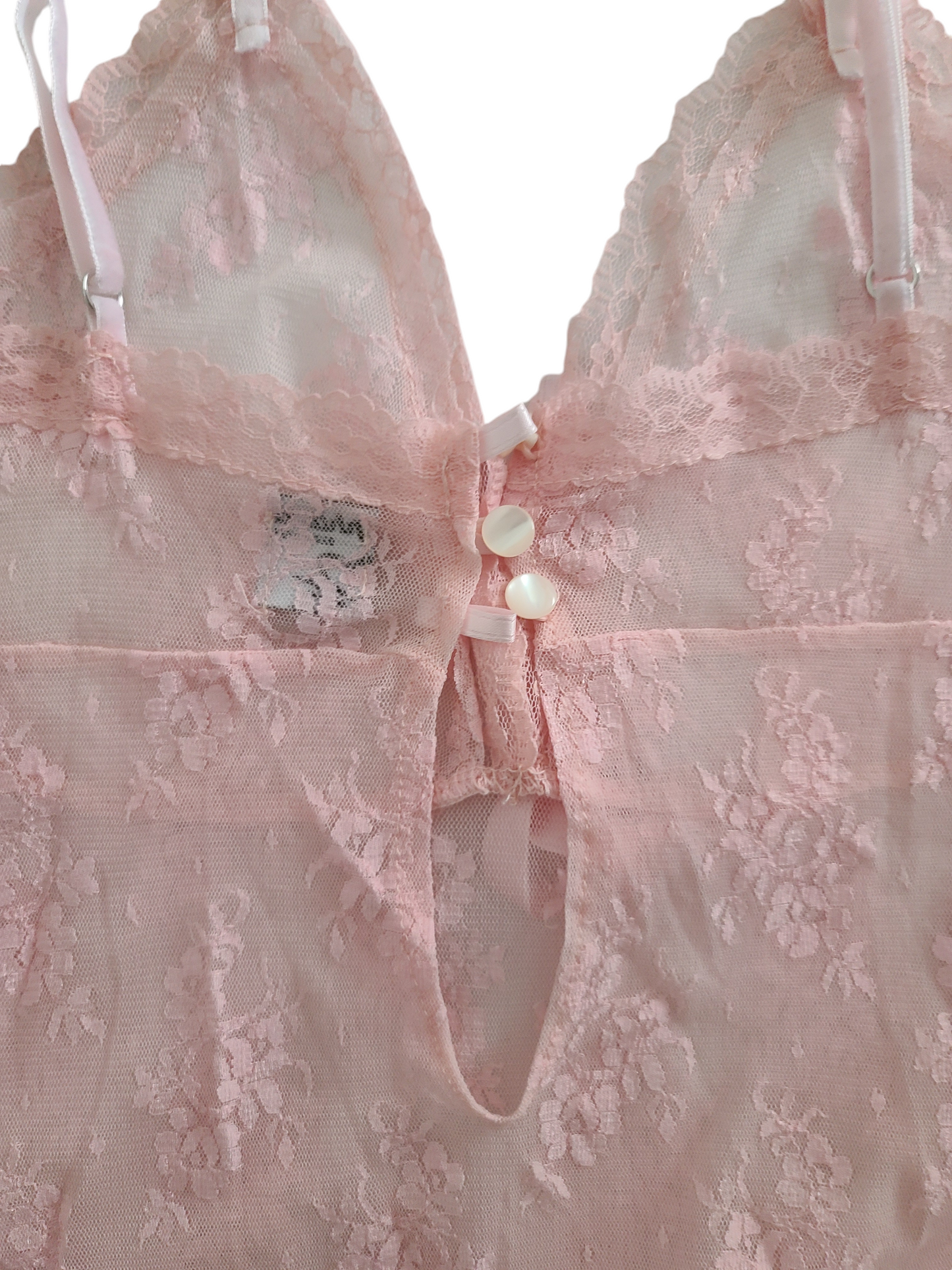 Y2k vintage pink coquette lace top