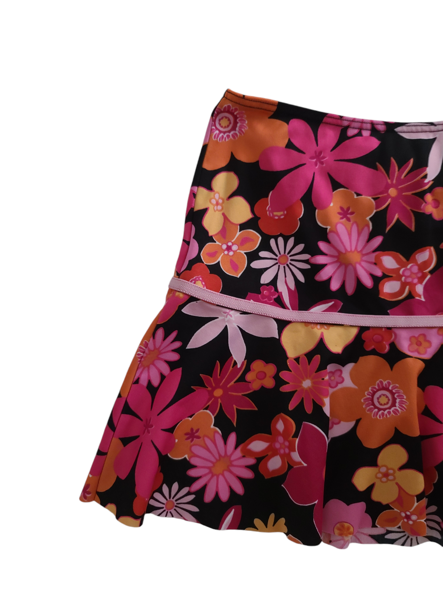 90s vintage flowers mini skirt