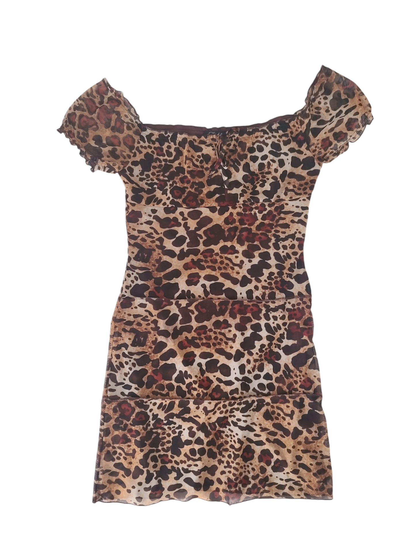 Y2k vintage leopard dress