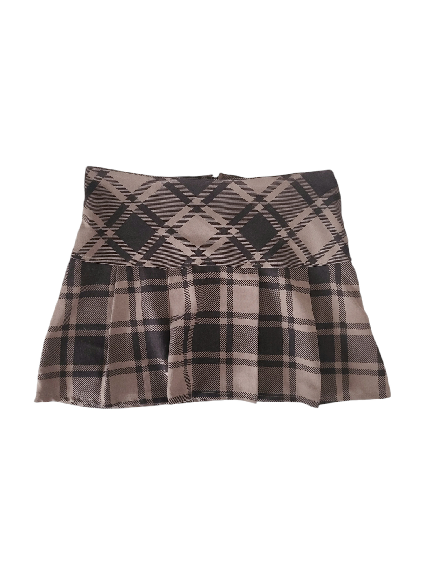 90s downtown pleated plaid mini skirt