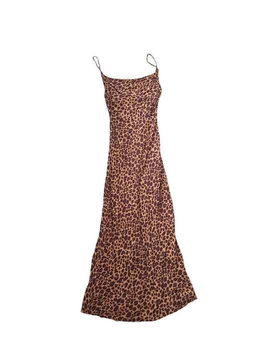 Y2k vintage leopard mesh dress