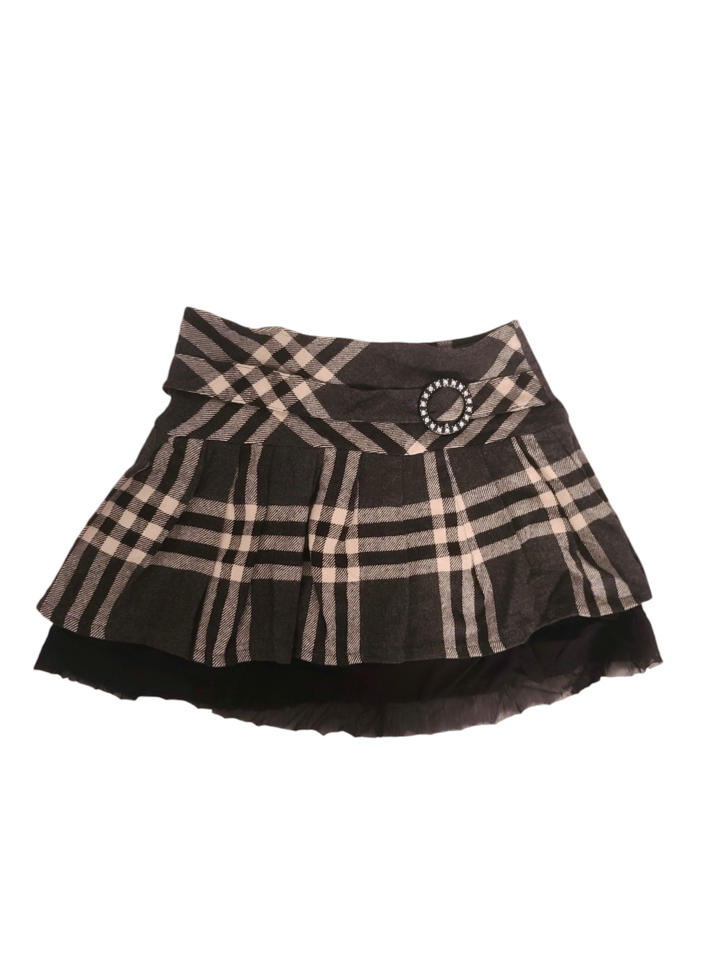 90s vintage goth plaid pleated skirt