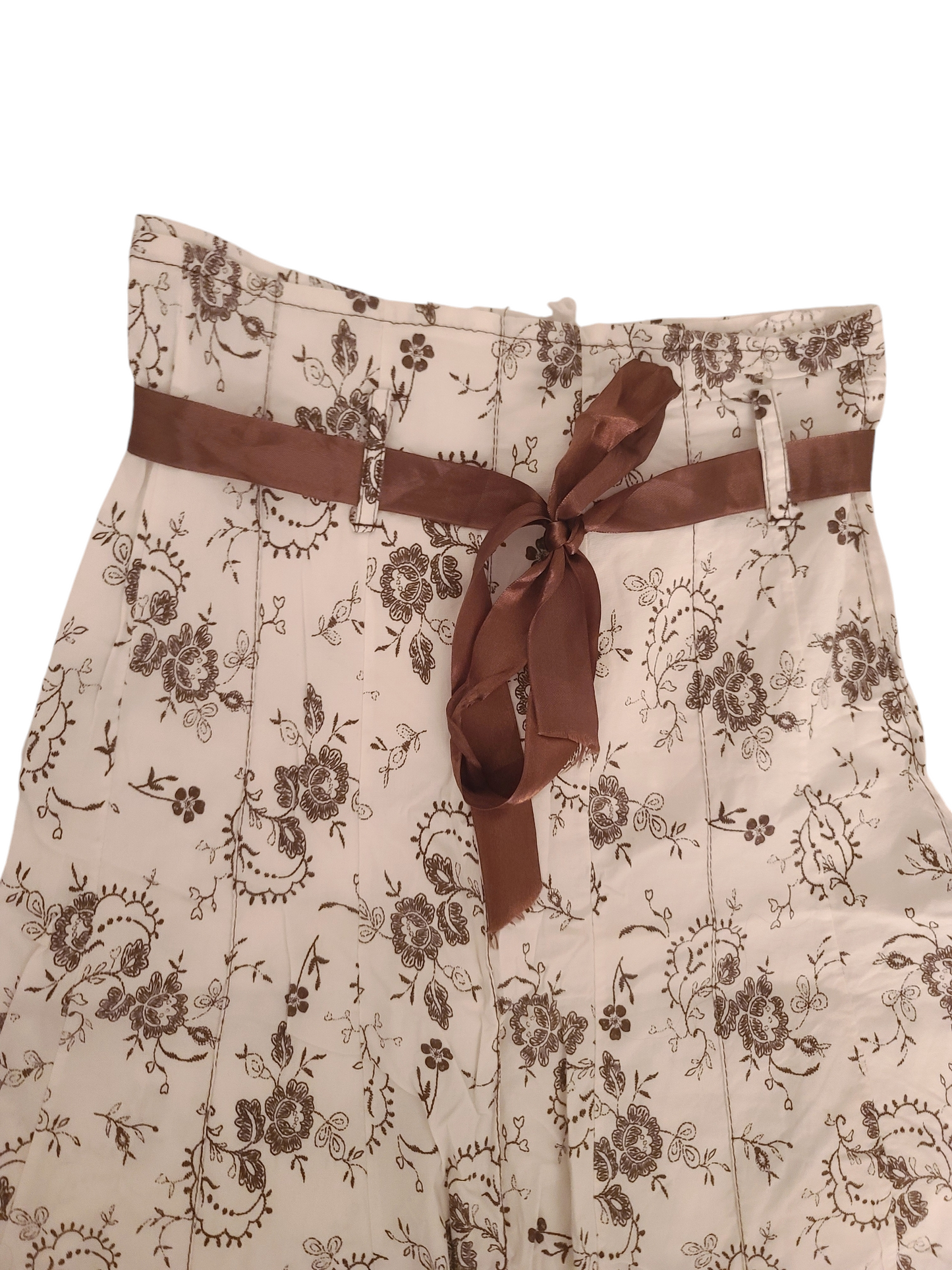 90s vintage flirty floral lace skirt