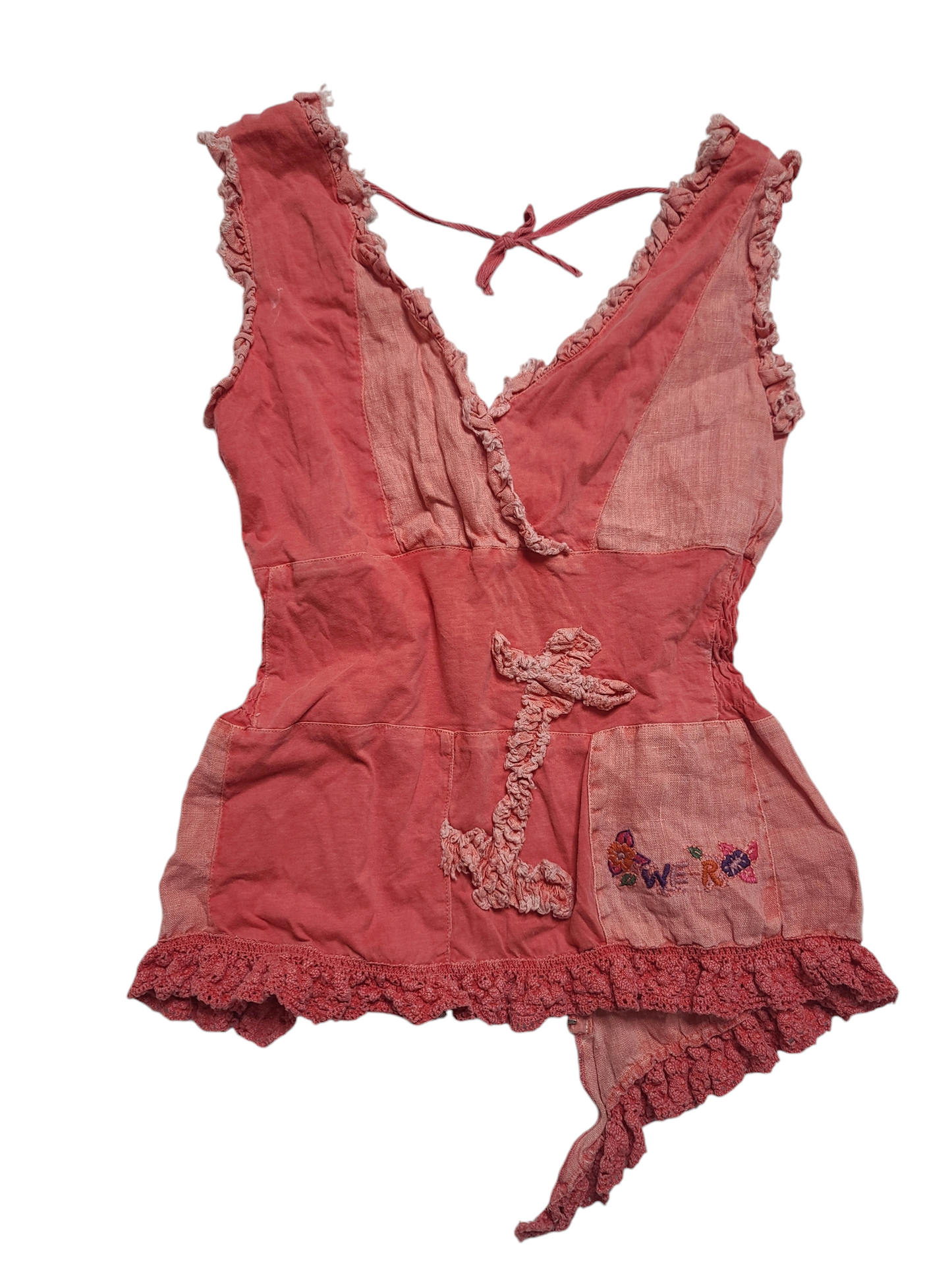 Y2k vintage fairy asymmetric top