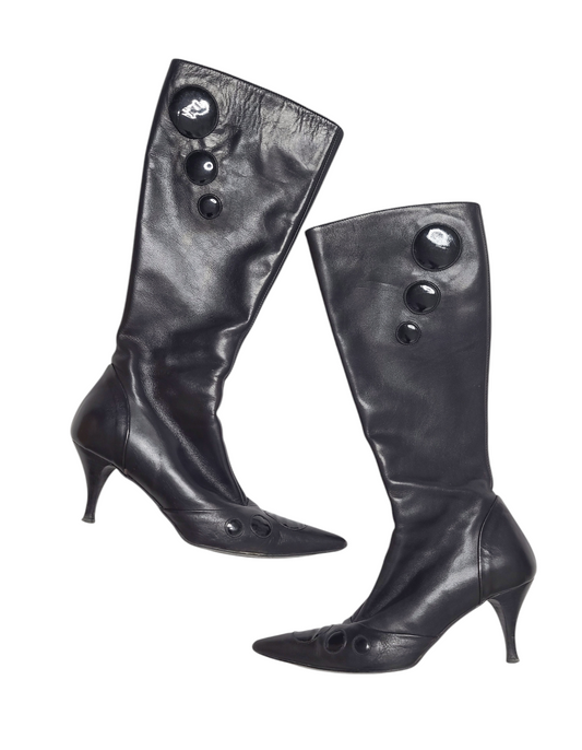 Y2k vintage kitten heels boots