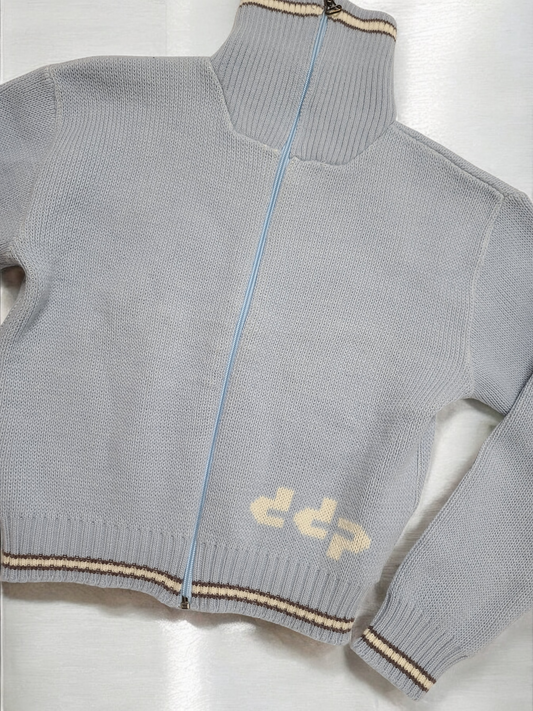 90s vintage blokette zip sweater