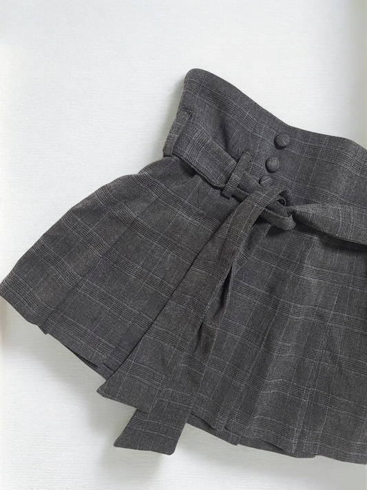 90s vintage pleated plaid flirty mini skirt