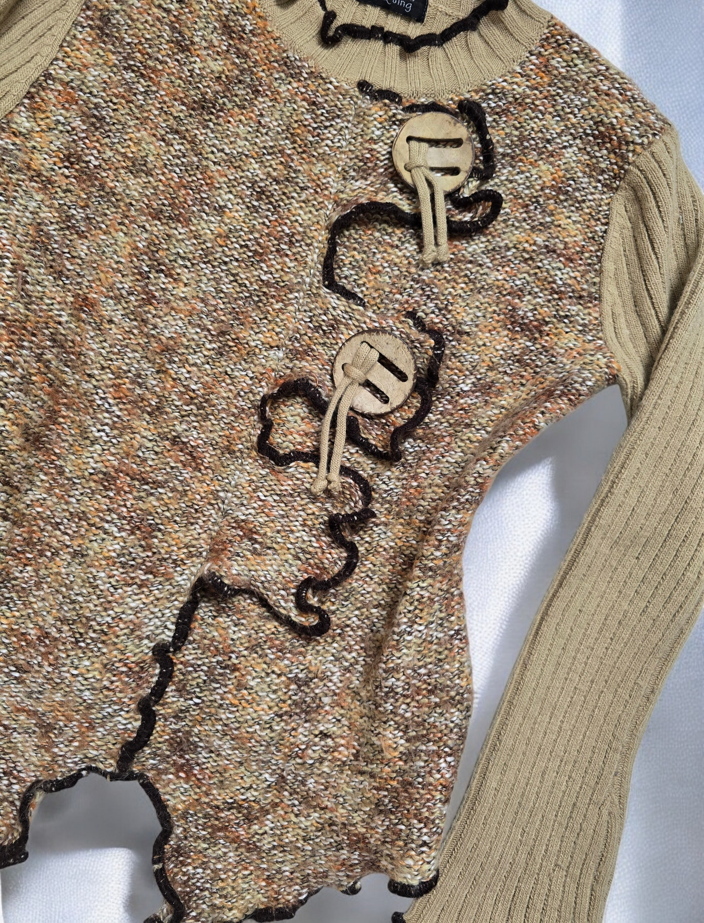 Y2k vintage fairy ribbed downtown sweater