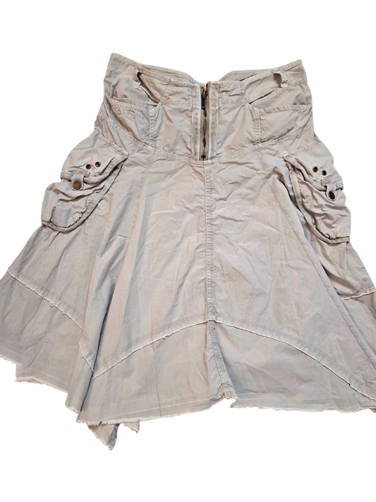 90s vintage cargo asymmetric skirt