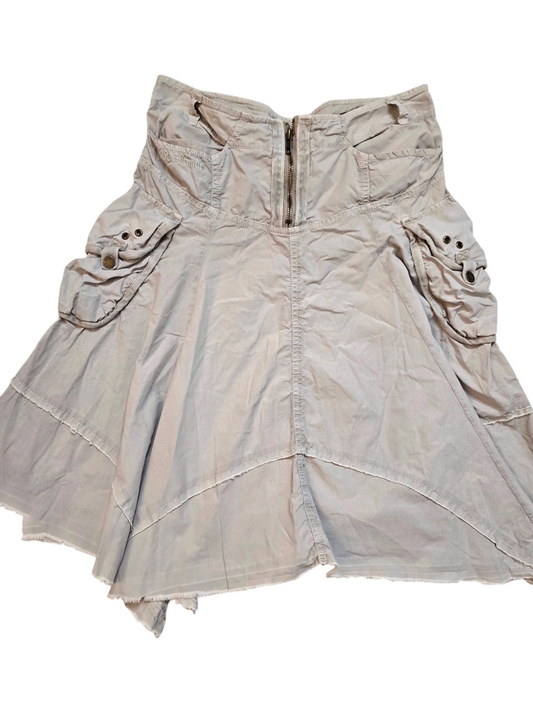 90s vintage cargo asymetric skirt