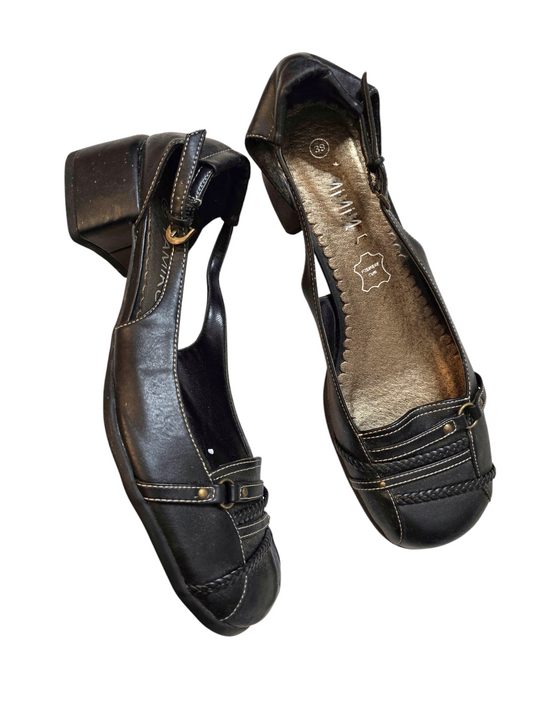 90s vintage flirty downtown ballerina heels shoes