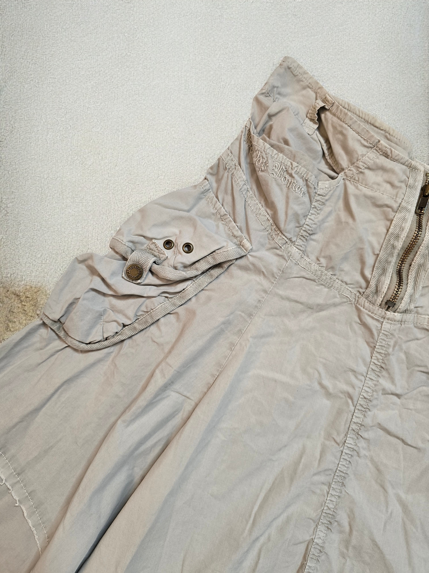 90s vintage cargo asymmetric skirt