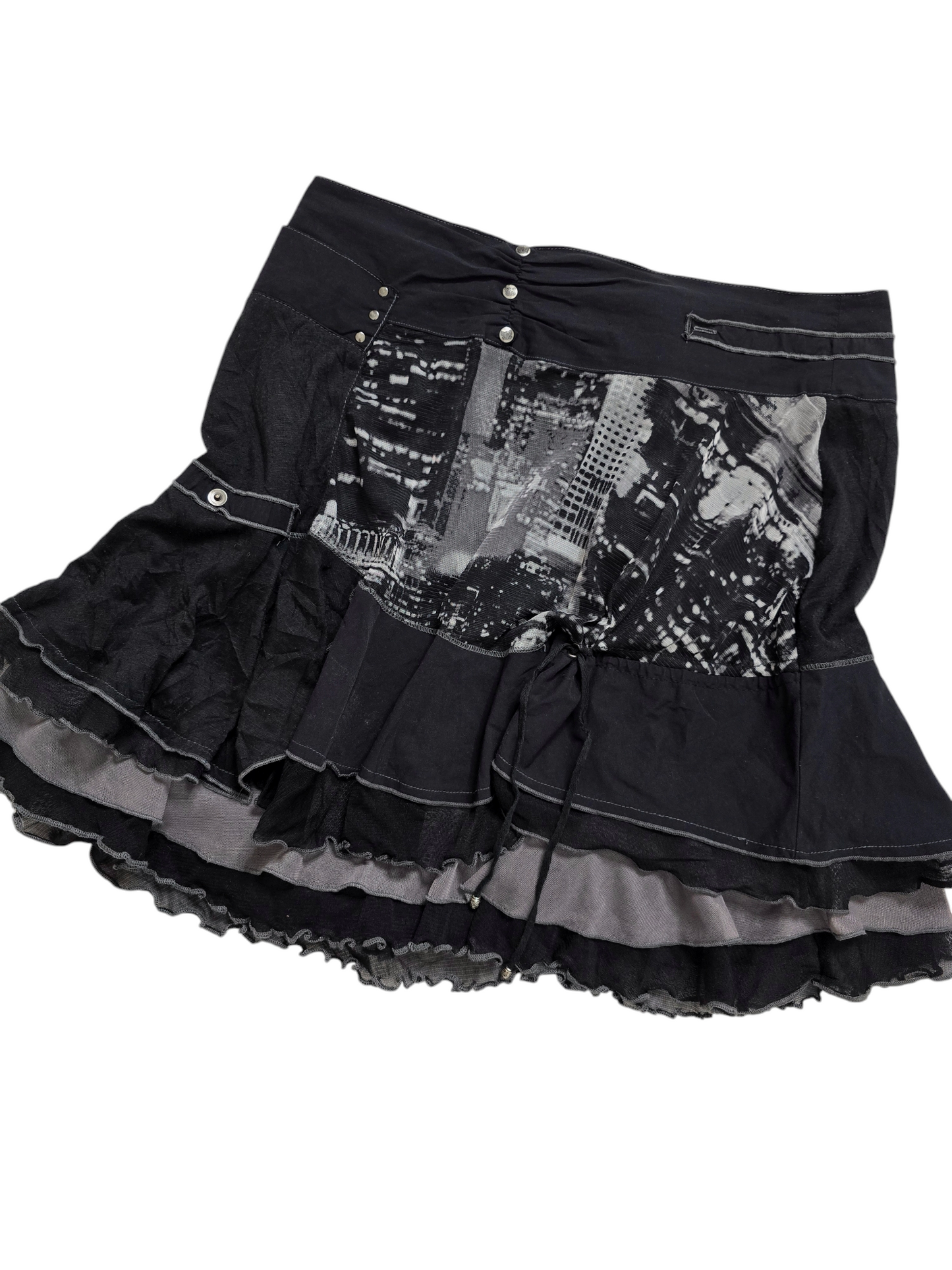 Y2k vintage softgrunge ruffled skirt
