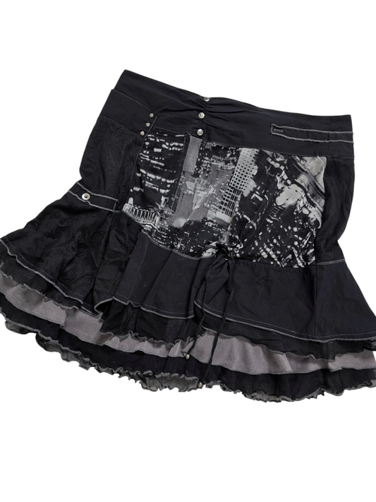 Y2k vintage softgrunge ruffled skirt