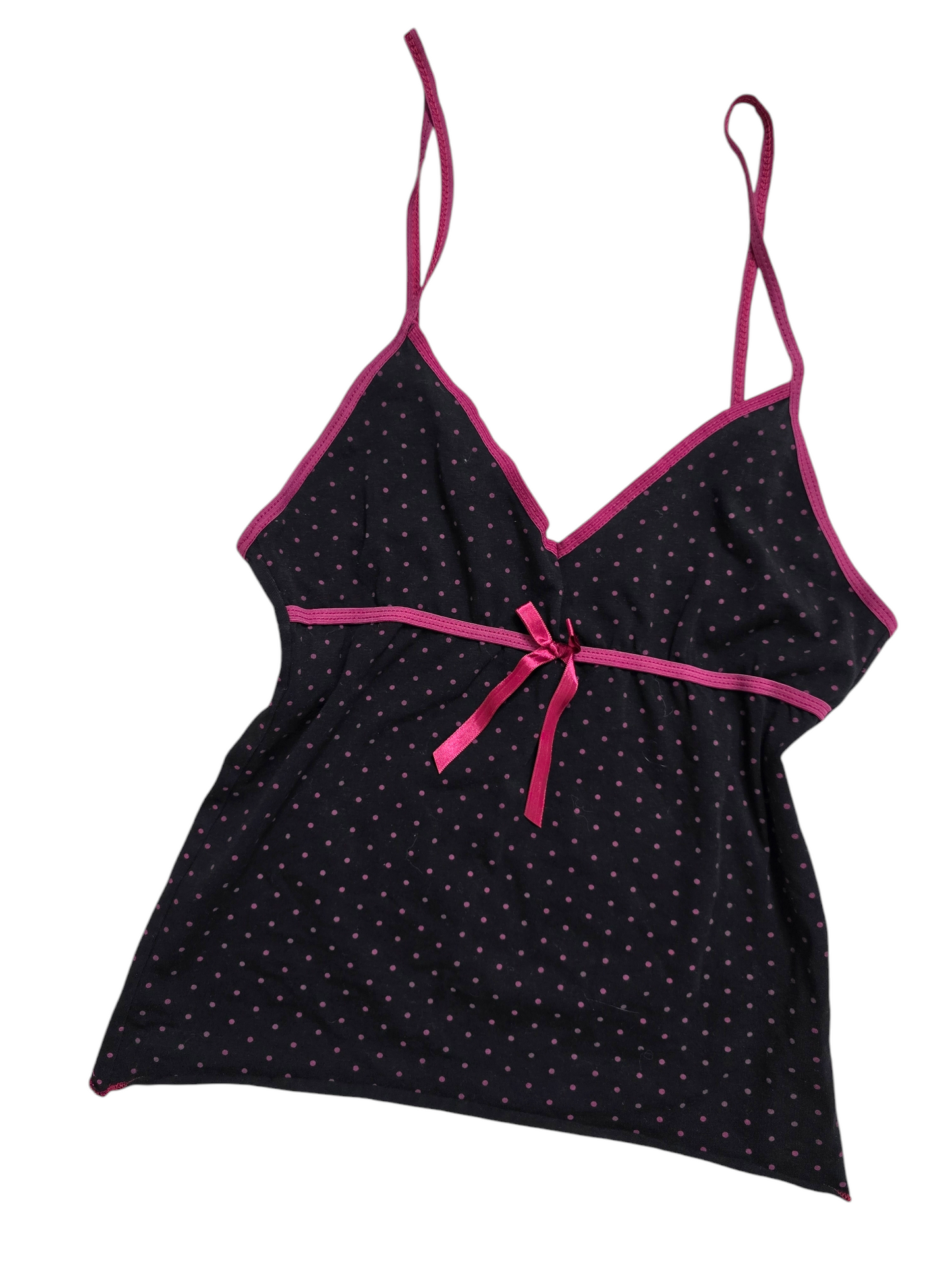 Y2k vintage coquettish polka dot top