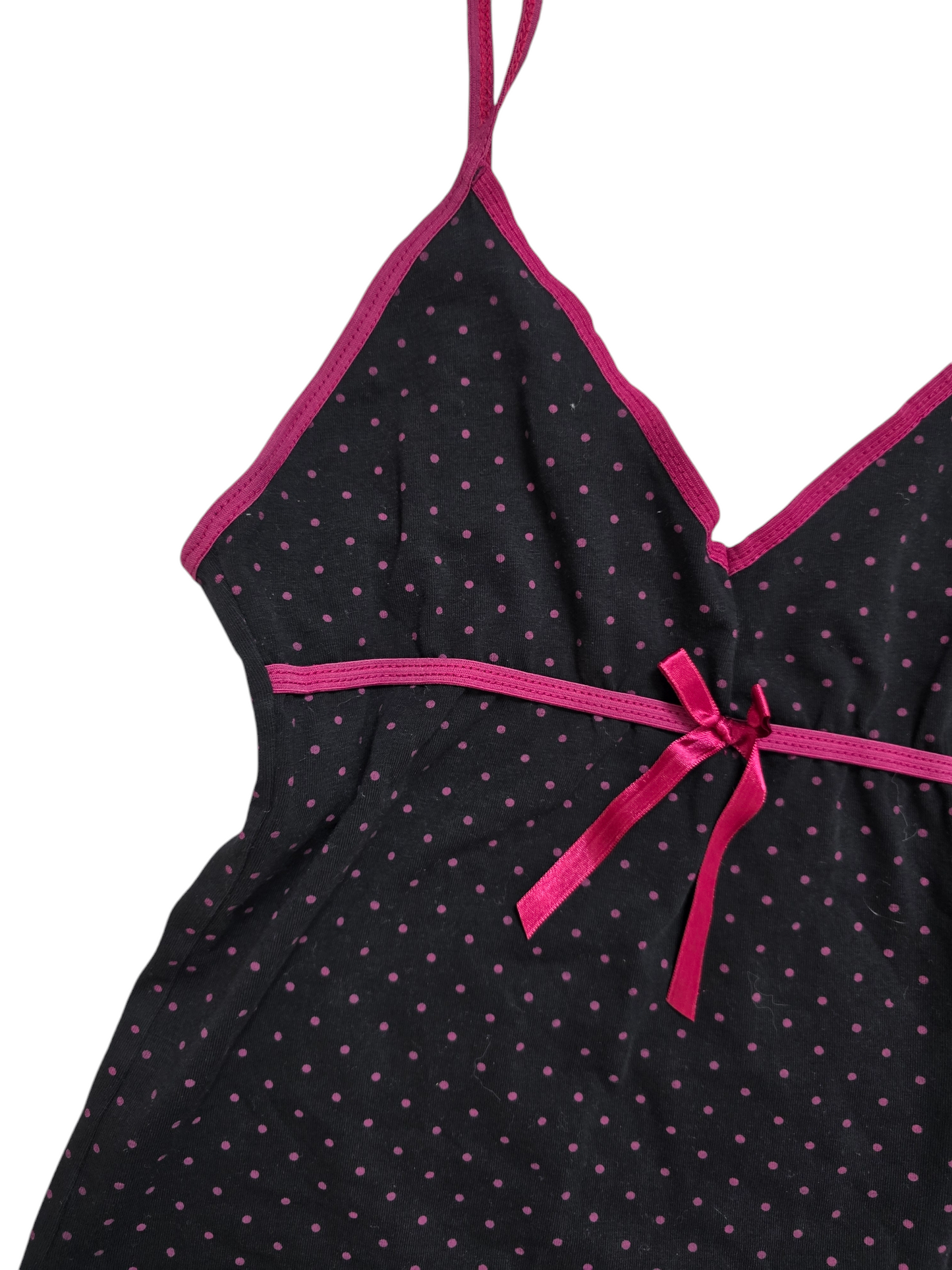 Y2k vintage coquettish polka dot top