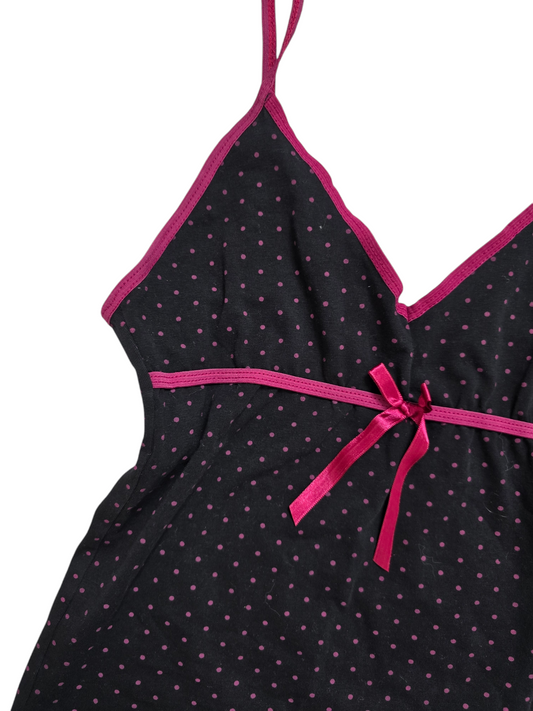 Y2k vintage coquette polka dots top