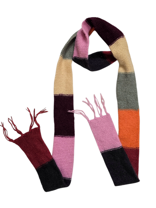 90s striped long scarf