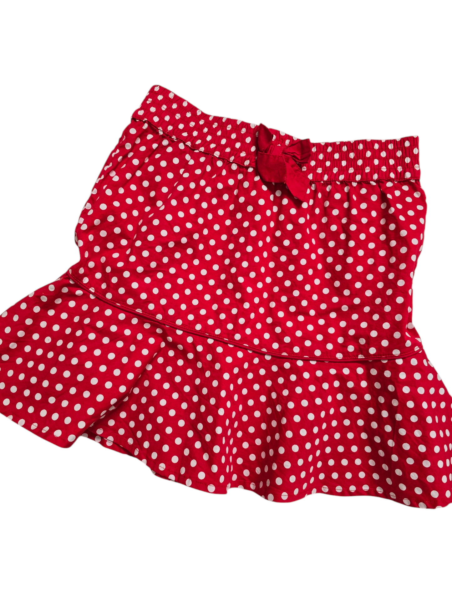 Y2k flirty polka dots red skirt